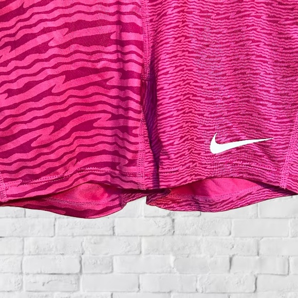 Nike pro pink and orange fitted shorts - Picture 3 of 5